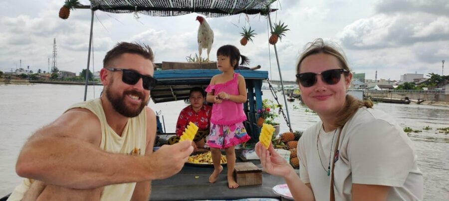 Cai Rang and Phong Dien Floating Market Explore Mekong Delta - Fruit garden tastings: star apple, dragon fruit, guava, oranges, and cacao