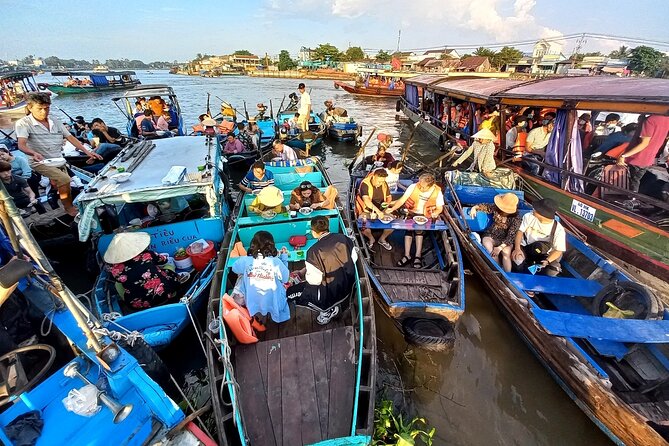 HCM: 2-Day Mekong Delta Floating Market with Cooking & Bike Ride - Ben Tre province: rickshaw, crocodile/monkey options, bikes, and hammock free time