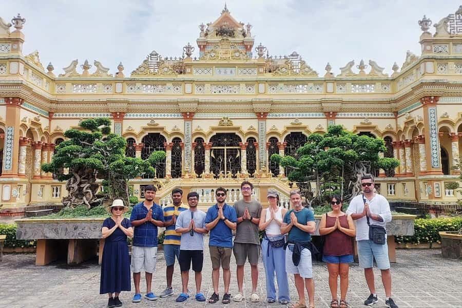 Ho Chi Minh: Adventurous Mekong Delta Full Day Tour - Vinh Trang Pagoda: architecture you can’t fake with a photo