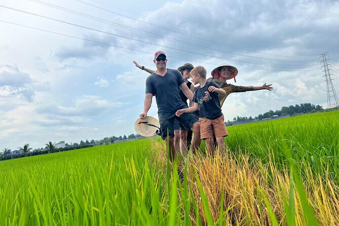 Mekong Day Trip Explore Village Bicycle CookingClass Group 12 Pax - Family Tiny Garden farm: bikes, fruit orchards, and hands-on cooking