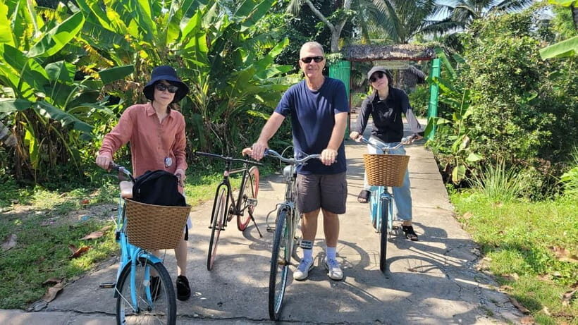 Mekong Delta Nature Private Day Trip: Bicycle-Kayak-Cano... - Cycling rice fields and visiting Xom Trau Pagoda’s Underground Tunnel relic