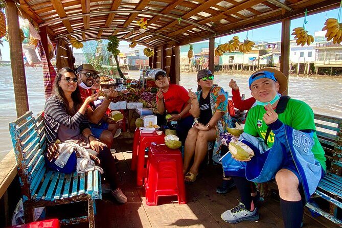 MEKONG DELTA TOUR TO FLOATING MARKET CAI BE from HCM city - Lunch on a river island orchard: good food, and plan around fish