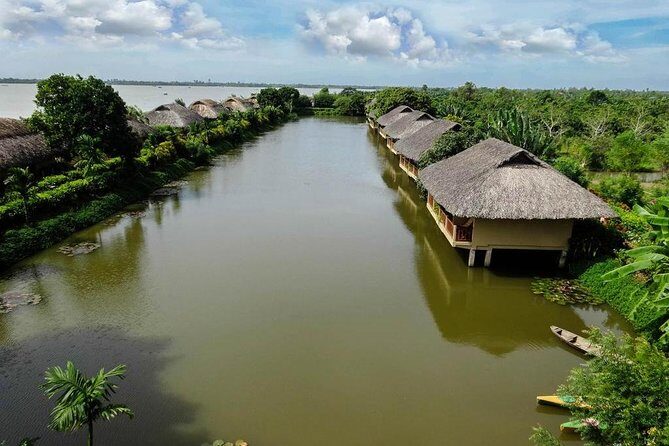 PRIVATE LUXURY Mekong 1 Day with Biking, Fishing, Cooking Class & BBQ LUNCH - Motorboat through the delta villages: seeing the Mekong before the islands