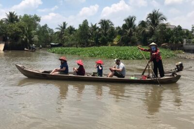 Private Mekong Delta Shore Excursions from Cruise Port - Ben Tre by boat and rowboat: canals under coconut shade