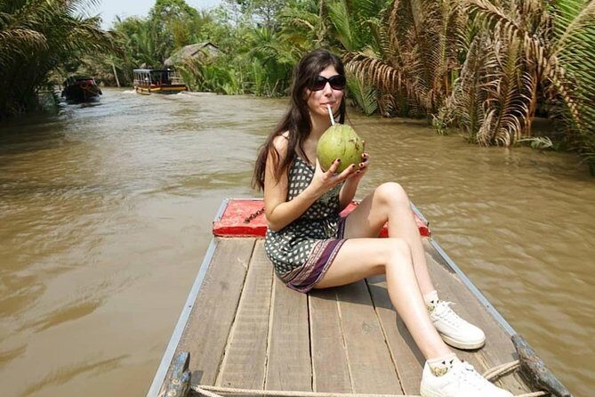 Small Group To Mekong Delta 1 Day - Rowing Boat in a Mangrove Palm Canal: Slower Water, Closer Feel